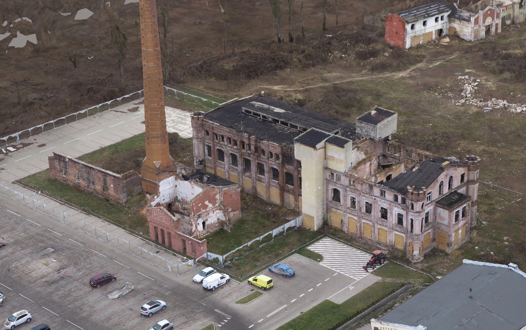 model mesch ruin fabryki w Tomaszowie